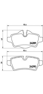 set placute frana,frana disc