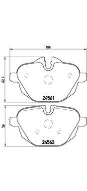 set placute frana,frana disc