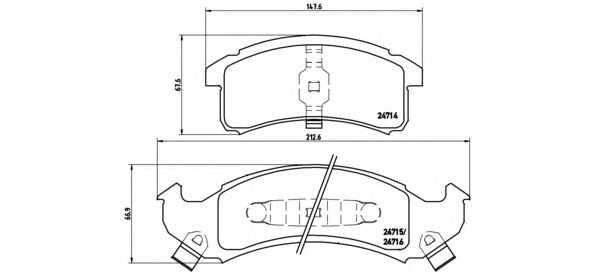 set placute frana,frana disc