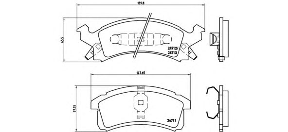 set placute frana,frana disc