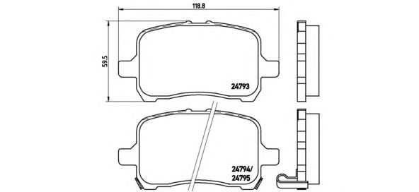 set placute frana,frana disc