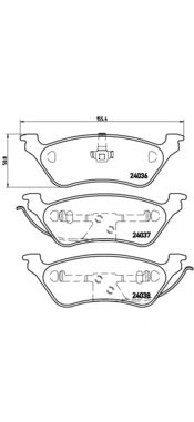 set placute frana,frana disc