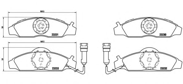 set placute frana,frana disc