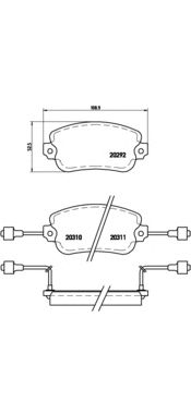 set placute frana,frana disc