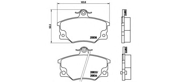 set placute frana,frana disc