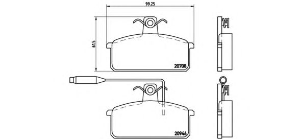 set placute frana,frana disc