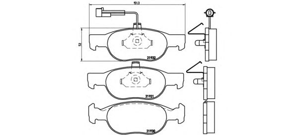 set placute frana,frana disc