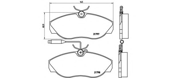 set placute frana,frana disc