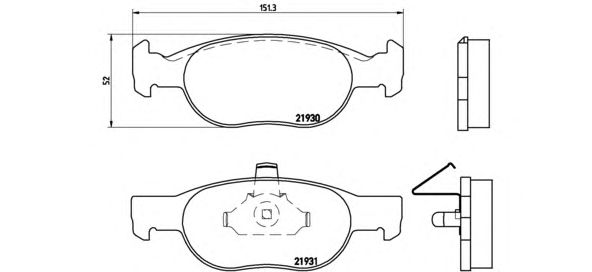 set placute frana,frana disc