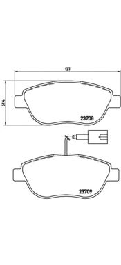 set placute frana,frana disc