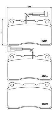 set placute frana,frana disc