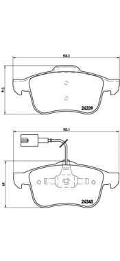 set placute frana,frana disc