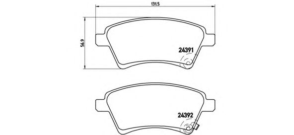 set placute frana,frana disc