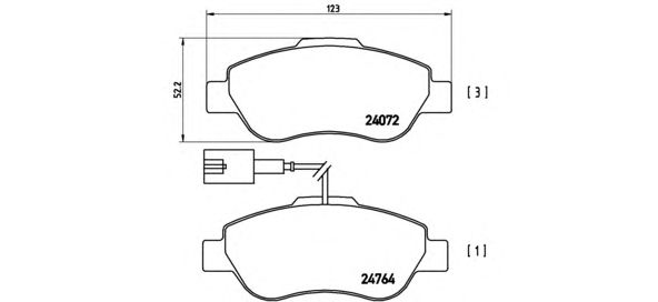 set placute frana,frana disc