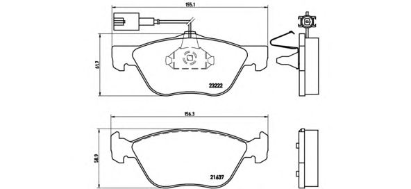 set placute frana,frana disc