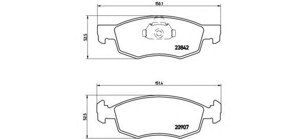 set placute frana,frana disc