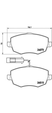 set placute frana,frana disc