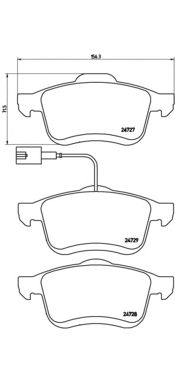 set placute frana,frana disc