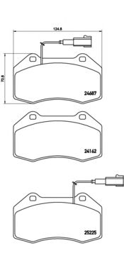 set placute frana,frana disc