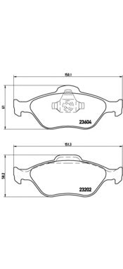 set placute frana,frana disc