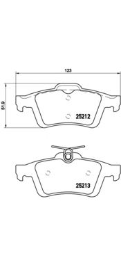 set placute frana,frana disc