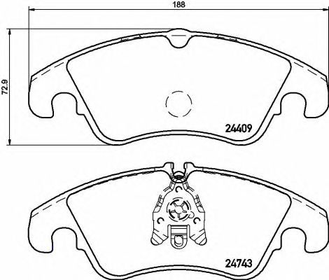 set placute frana,frana disc