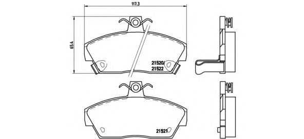 set placute frana,frana disc