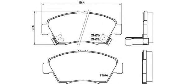 set placute frana,frana disc