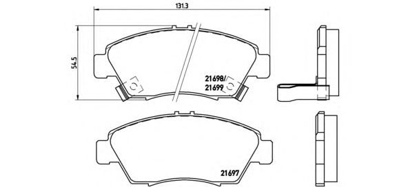 set placute frana,frana disc