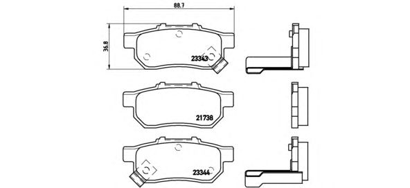 set placute frana,frana disc