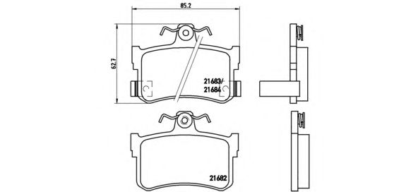 set placute frana,frana disc