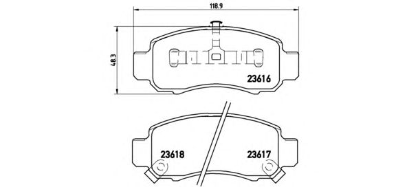 set placute frana,frana disc