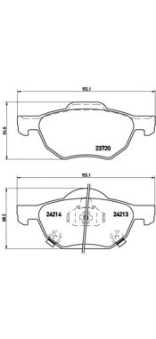 set placute frana,frana disc