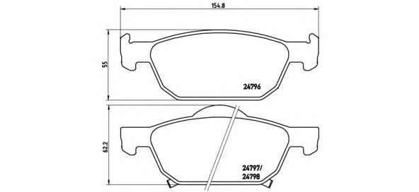 set placute frana,frana disc