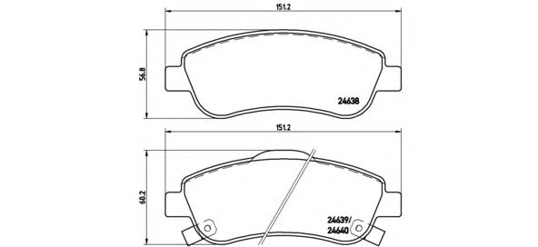 set placute frana,frana disc