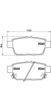 set placute frana,frana disc