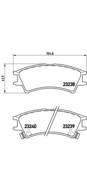 set placute frana,frana disc