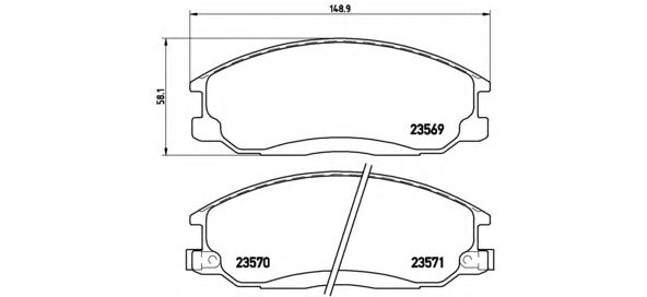 set placute frana,frana disc