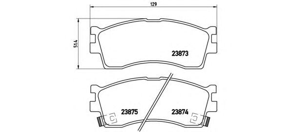 set placute frana,frana disc