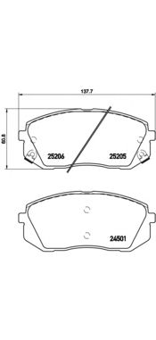 set placute frana,frana disc