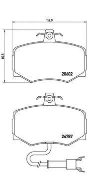 set placute frana,frana disc