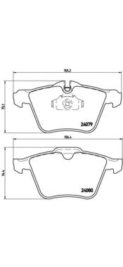 set placute frana,frana disc