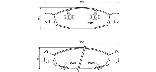 set placute frana,frana disc