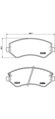 set placute frana,frana disc