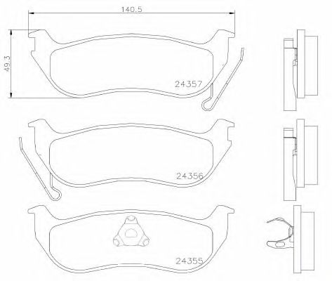 set placute frana,frana disc