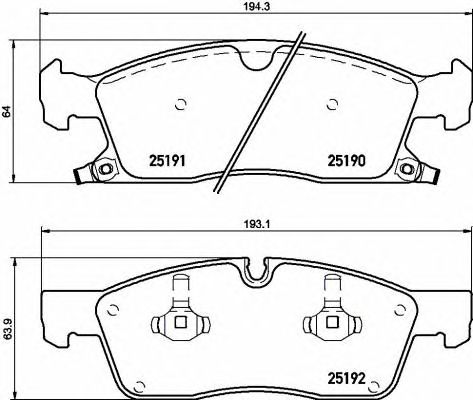 set placute frana,frana disc