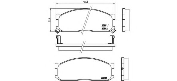 set placute frana,frana disc