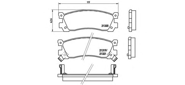 set placute frana,frana disc