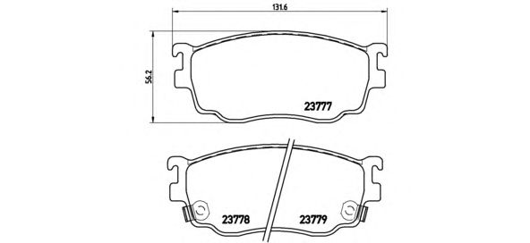 set placute frana,frana disc