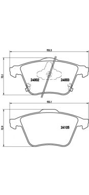 set placute frana,frana disc